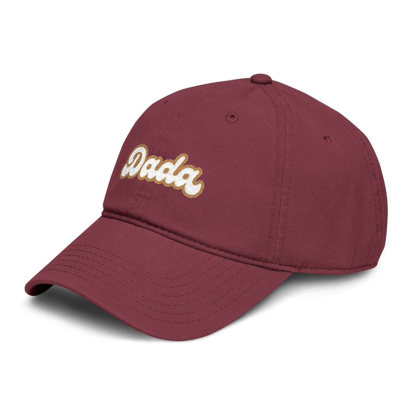 Dada Script Embroidered Washed Baseball Cap — Retro Dad Dad Hat