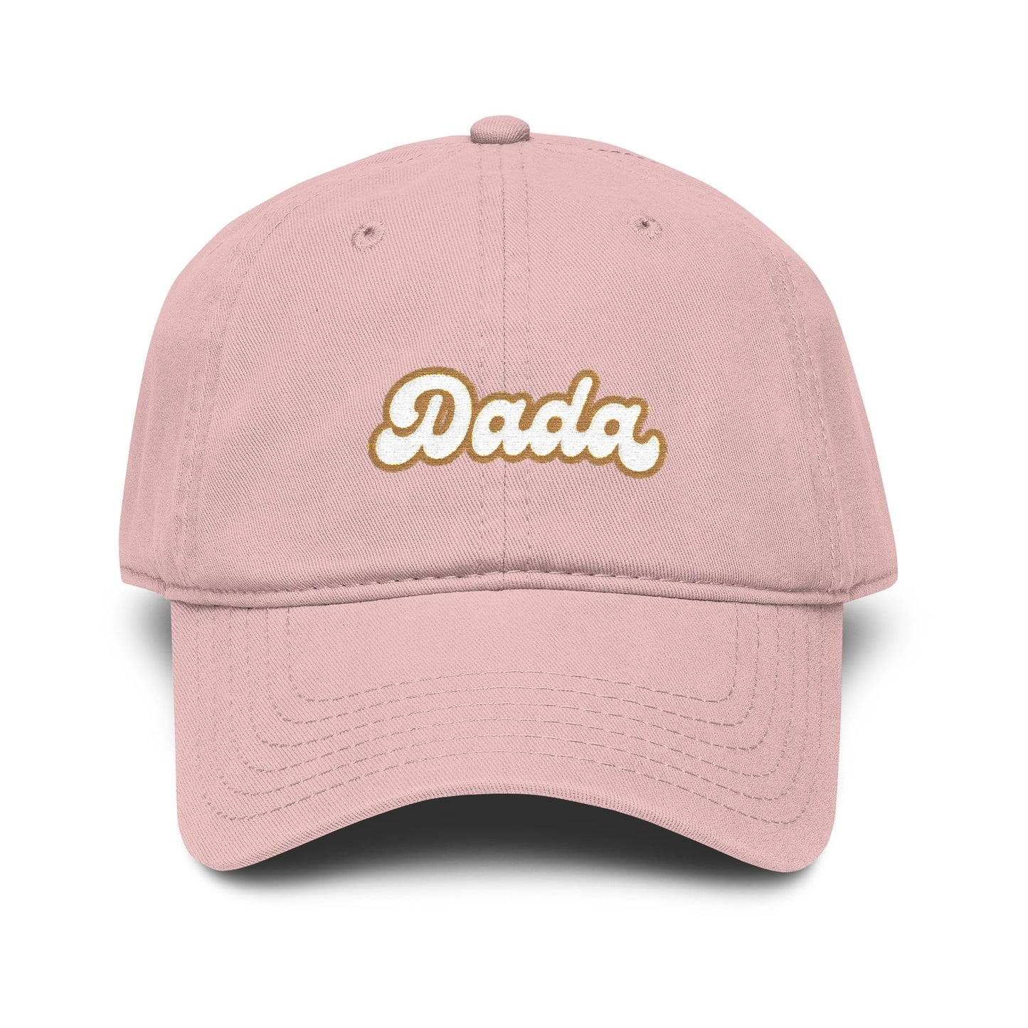 Dada Script Embroidered Washed Baseball Cap — Retro Dad Dad Hat