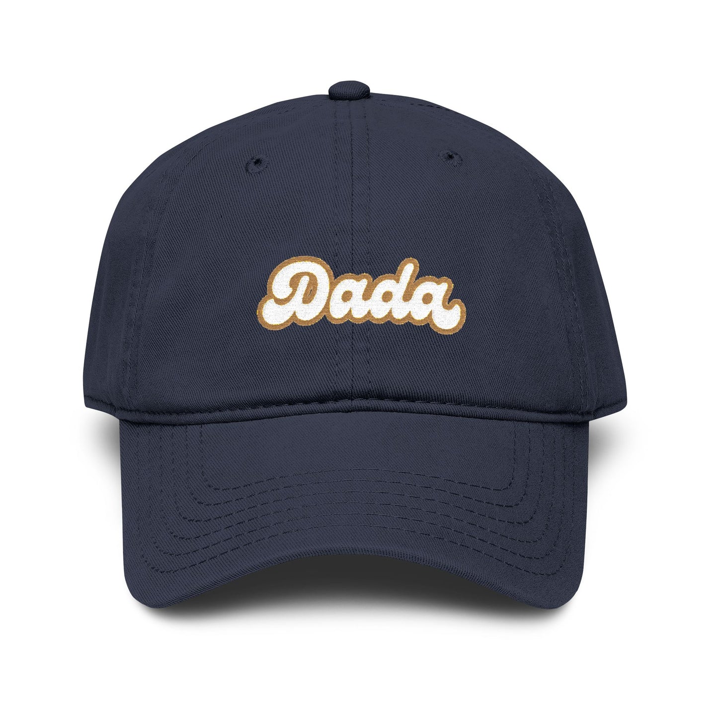 Dada Script Embroidered Washed Baseball Cap — Retro Dad Dad Hat