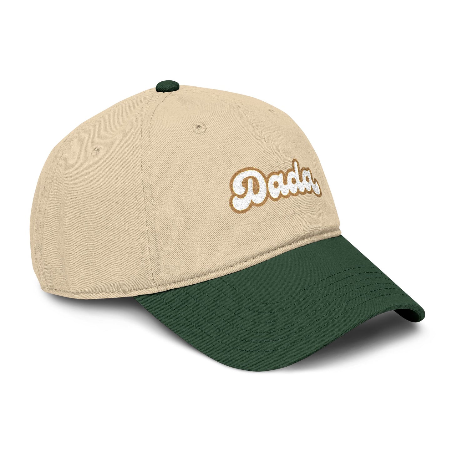 Dada Script Embroidered Washed Baseball Cap — Retro Dad Dad Hat