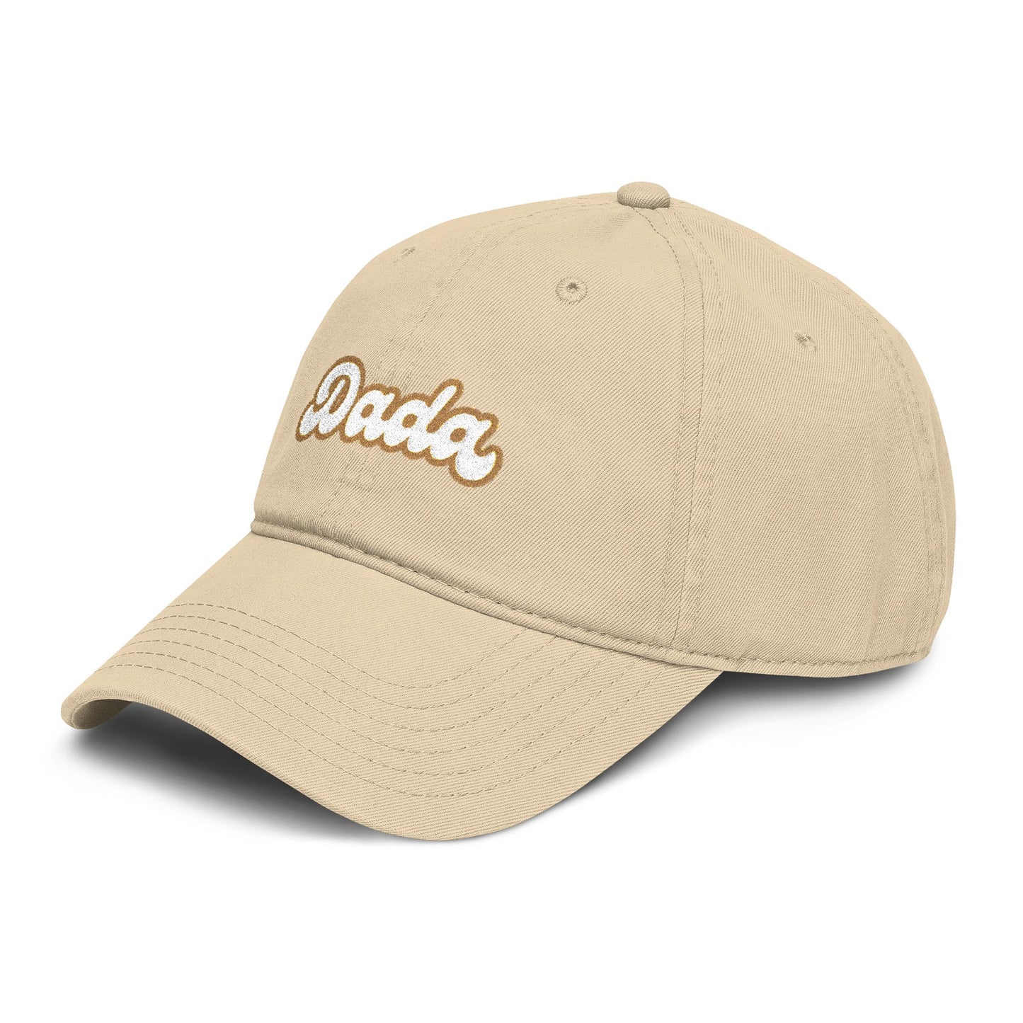 Dada Script Embroidered Washed Baseball Cap — Retro Dad Dad Hat