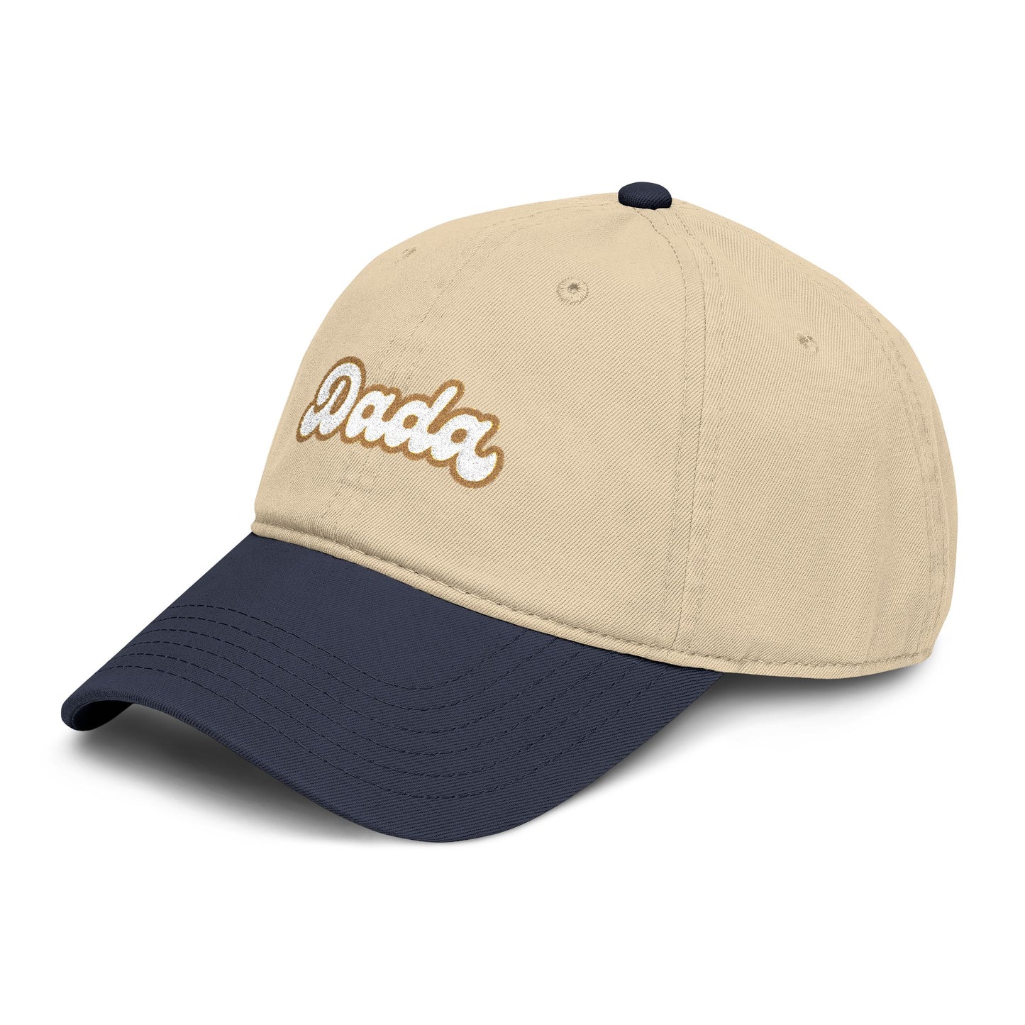 Dada Script Embroidered Washed Baseball Cap — Retro Dad Dad Hat