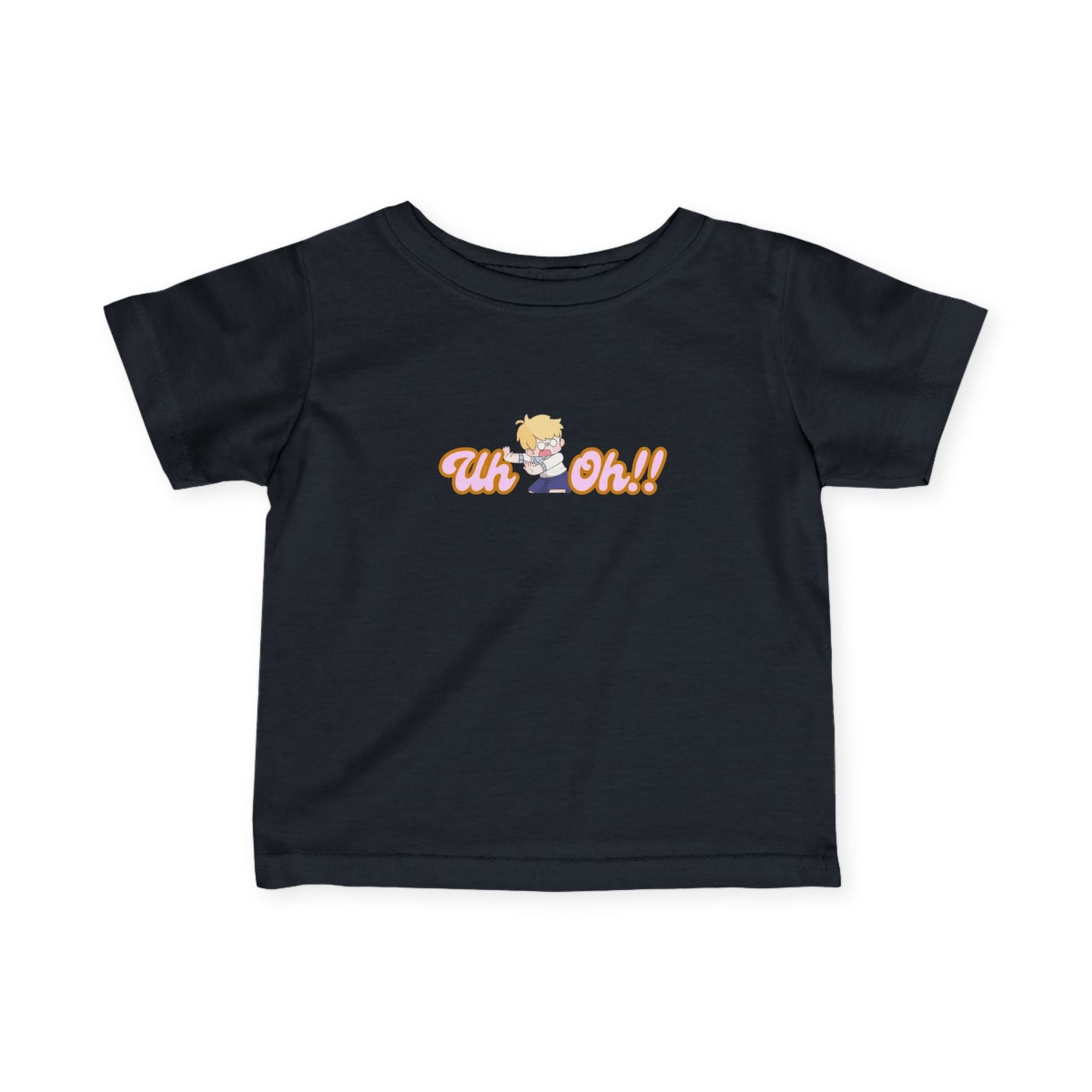 Infant Tee — Cute Retro Baby "Uh Oh!!" Graphic