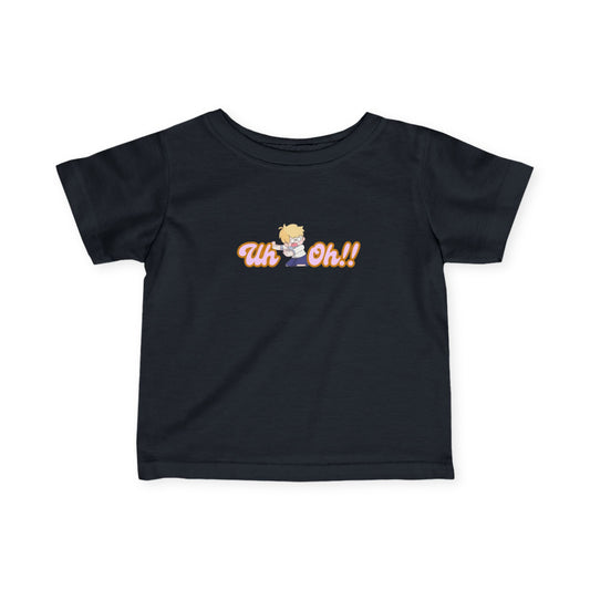 Infant Tee — Cute Retro Baby "Uh Oh!!" Graphic