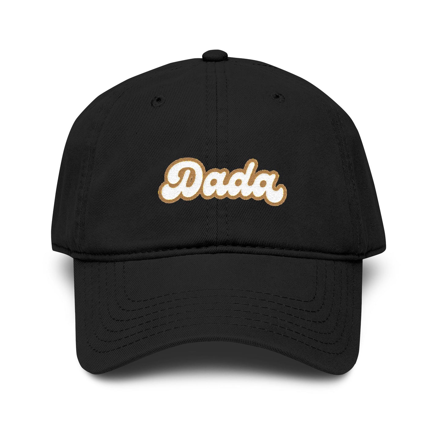 Dada Script Embroidered Washed Baseball Cap — Retro Dad Dad Hat