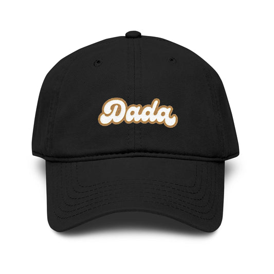 Dada Script Embroidered Washed Baseball Cap — Retro Dad Dad Hat