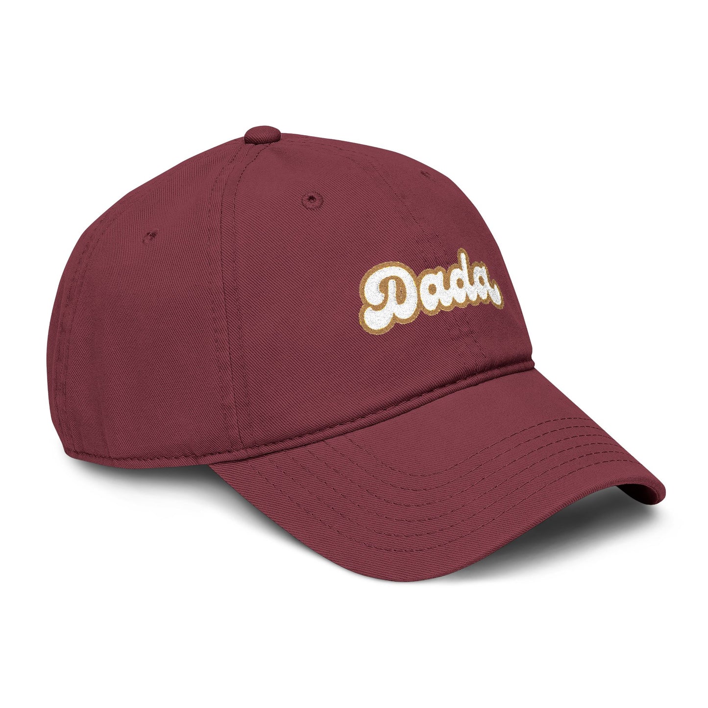Dada Script Embroidered Washed Baseball Cap — Retro Dad Dad Hat